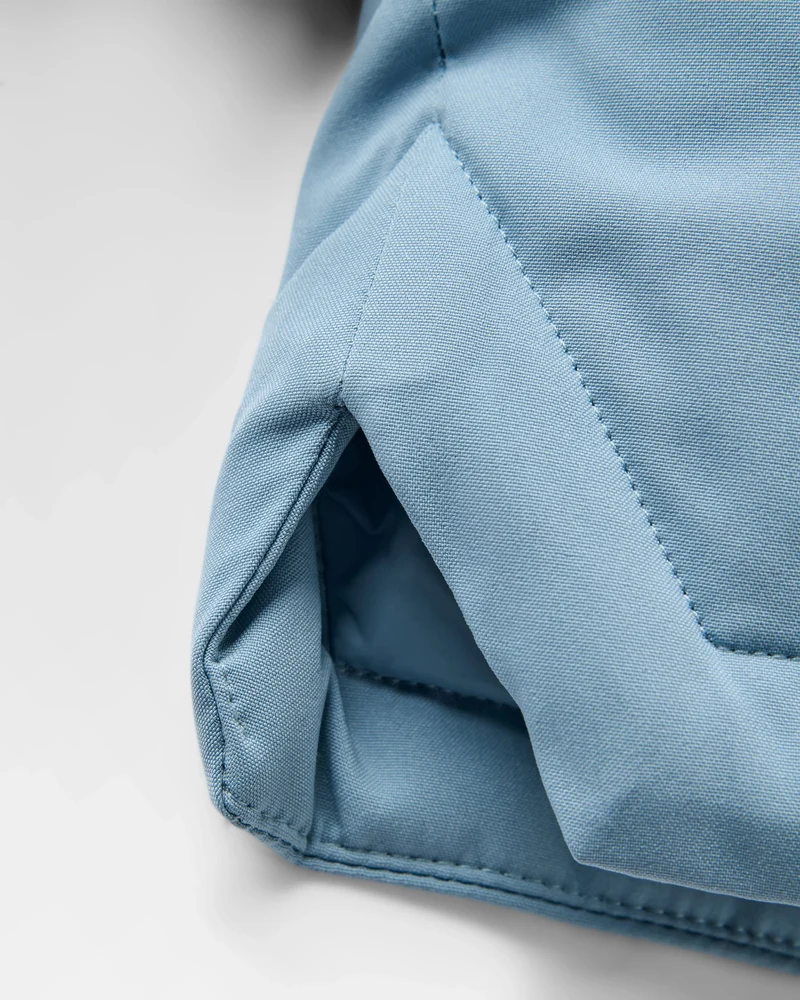 Lumi Farbblock Parka - Verblasstes Denim