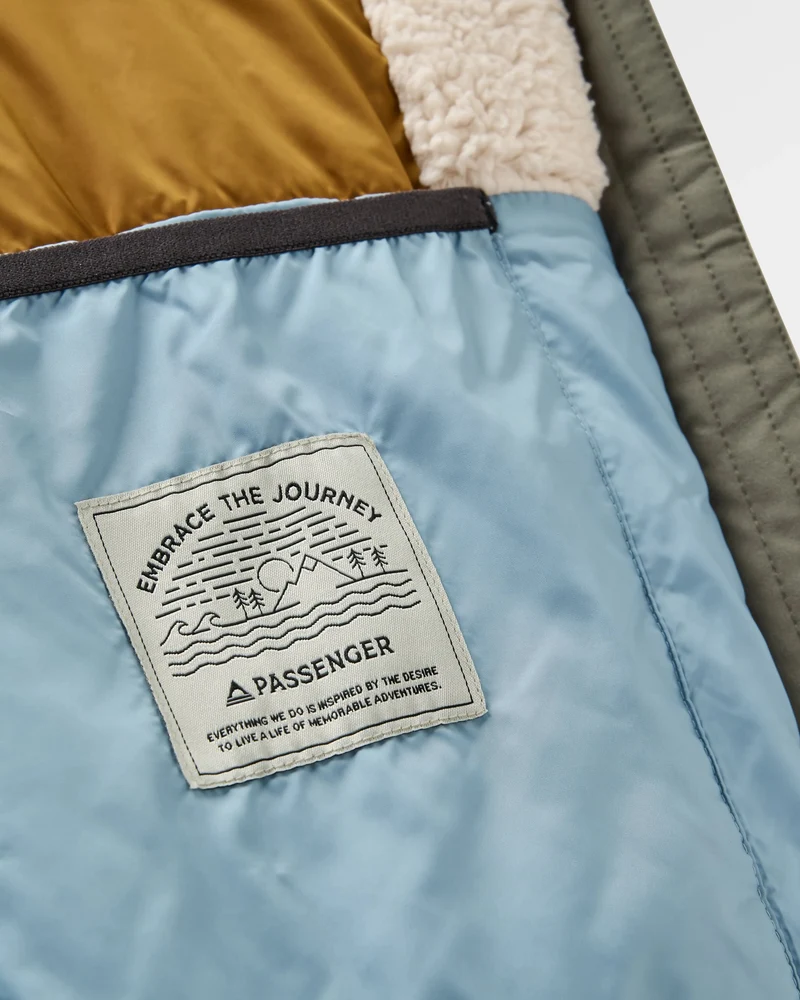 Lumi Farbblock Parka - Verblasstes Denim