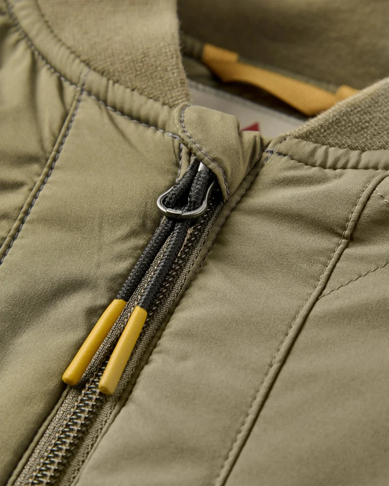 Lucia Sherpa-gefütterter Bomber-Jacket – Staubiges Olive