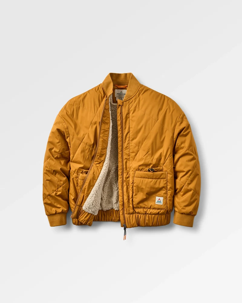 Lucia Sherpa gefütterte Bomberjacke - Goldbraun