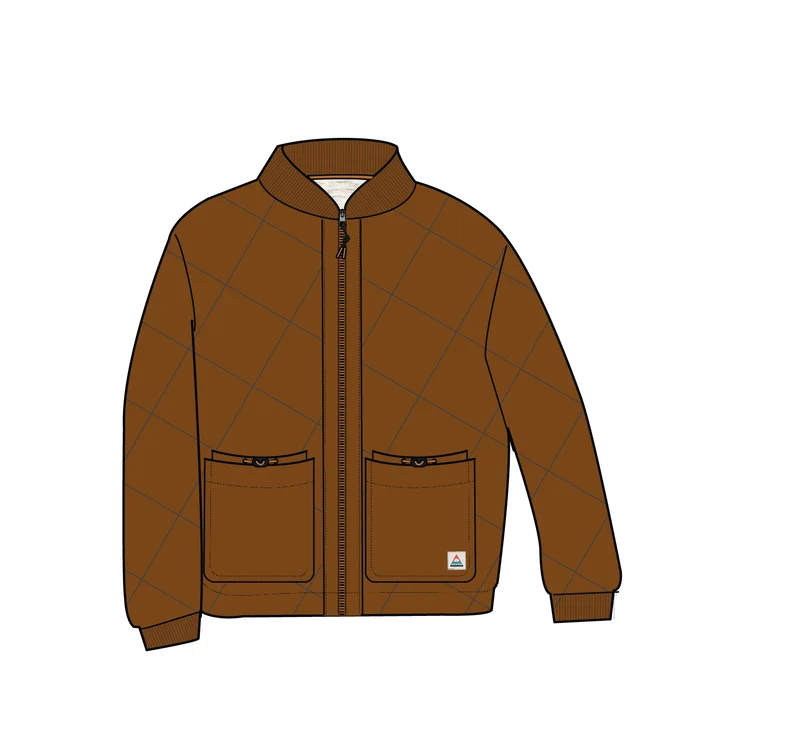 Lucia Sherpa gefütterte Bomberjacke - Goldbraun