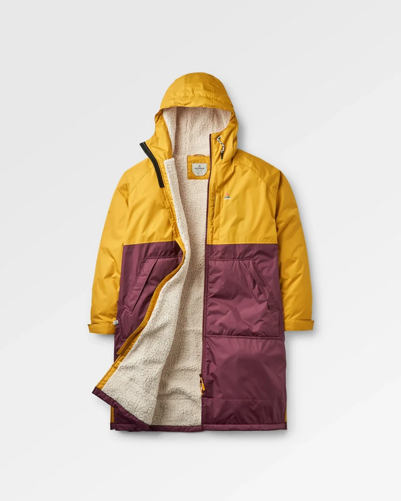 Waves Sherpa Gefütterter Surf-Poncho - Feige/Heritage Gelb