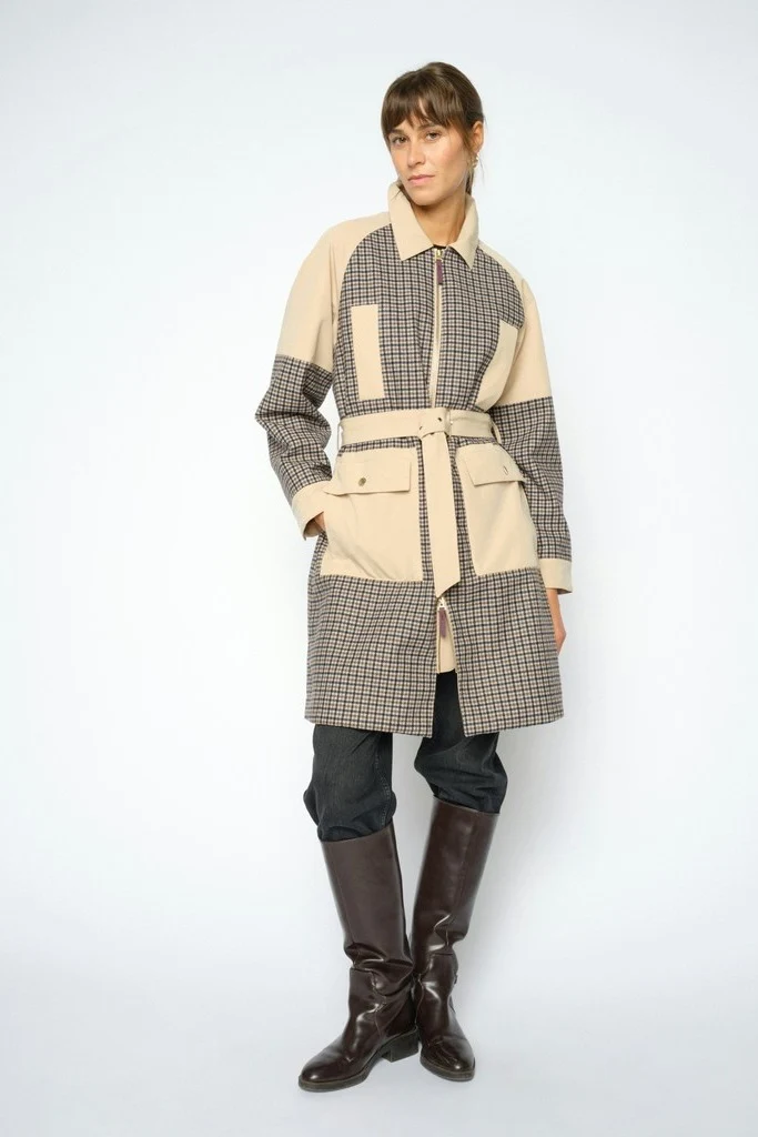 Aline Check Jacket | Doeskin | Jakke fra Mos Mosh