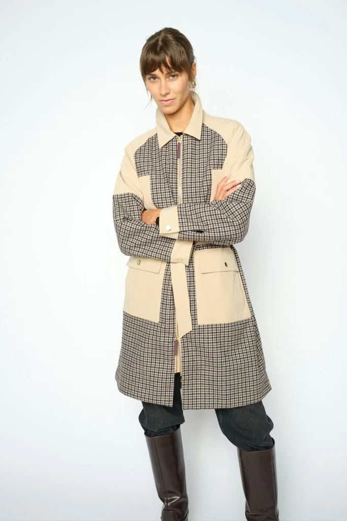 Aline Check Jacket | Doeskin | Jakke fra Mos Mosh