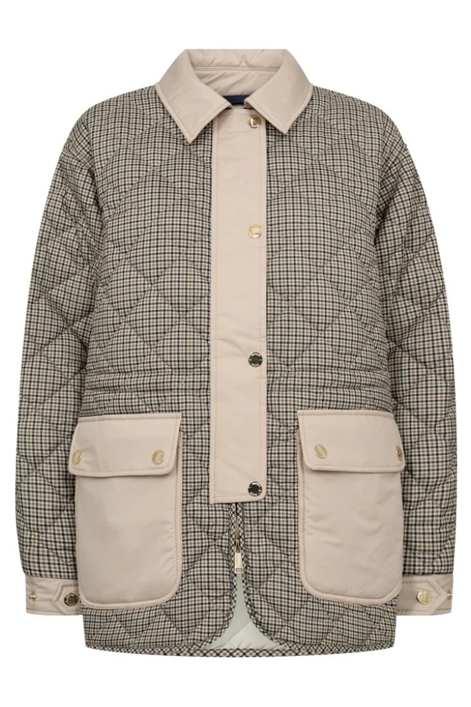 Anna Rye Check Jacket | Doeskin | Jakke fra Mos Mosh
