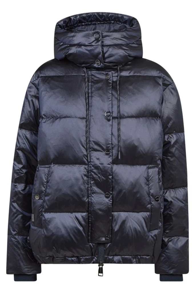 Jilly Metallic Down Jacket | Salute Navy | Jakke fra Mos Mosh