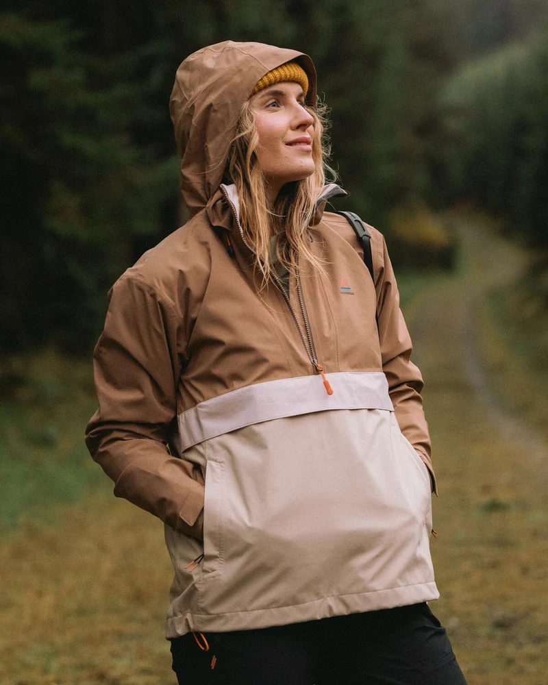 Skyline Wasserdichte Anorak - Karamell/Stein