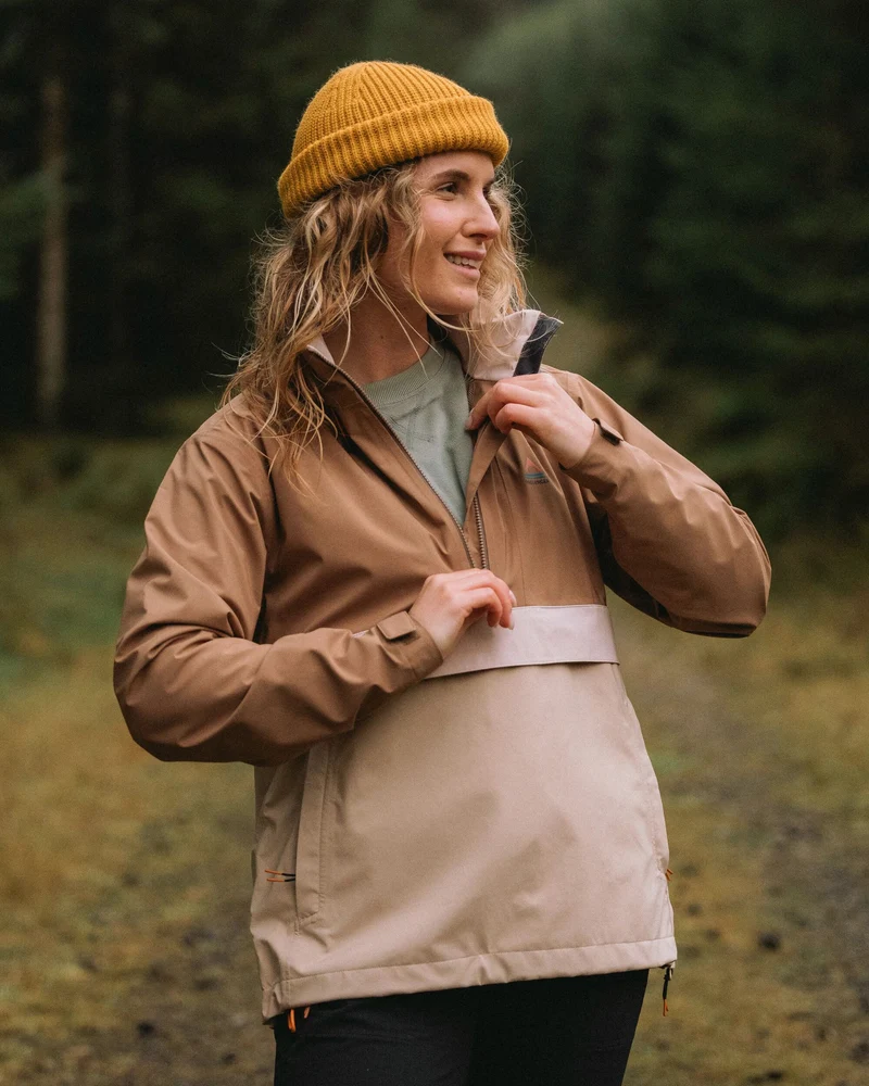 Skyline Wasserdichte Anorak - Karamell/Stein