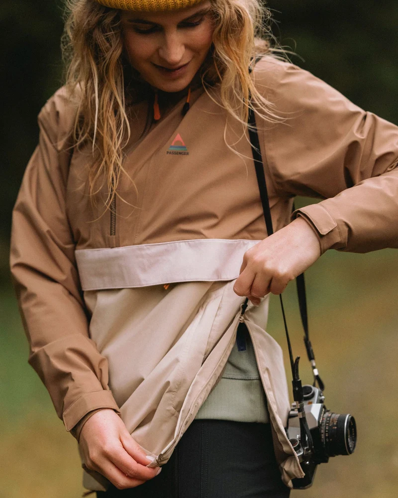 Skyline Wasserdichte Anorak - Karamell/Stein