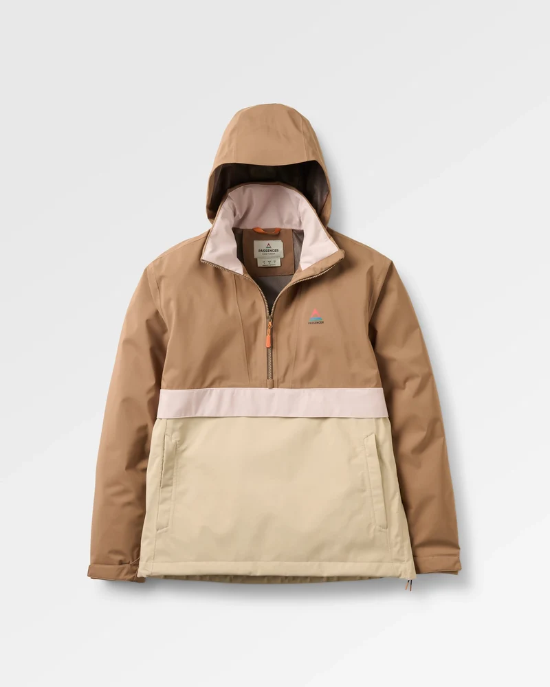 Skyline Wasserdichte Anorak - Karamell/Stein