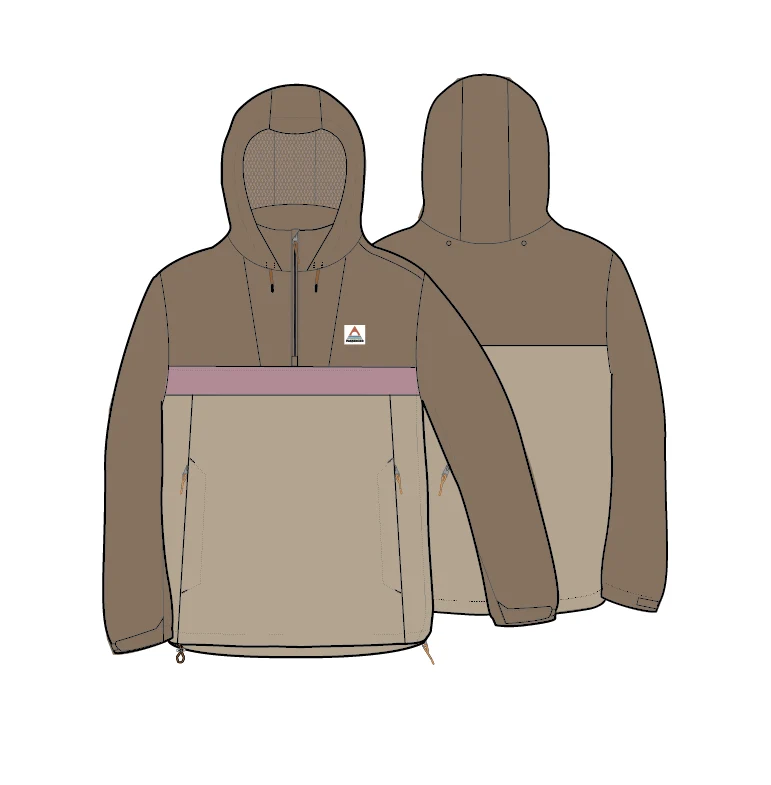 Skyline Wasserdichte Anorak - Karamell/Stein