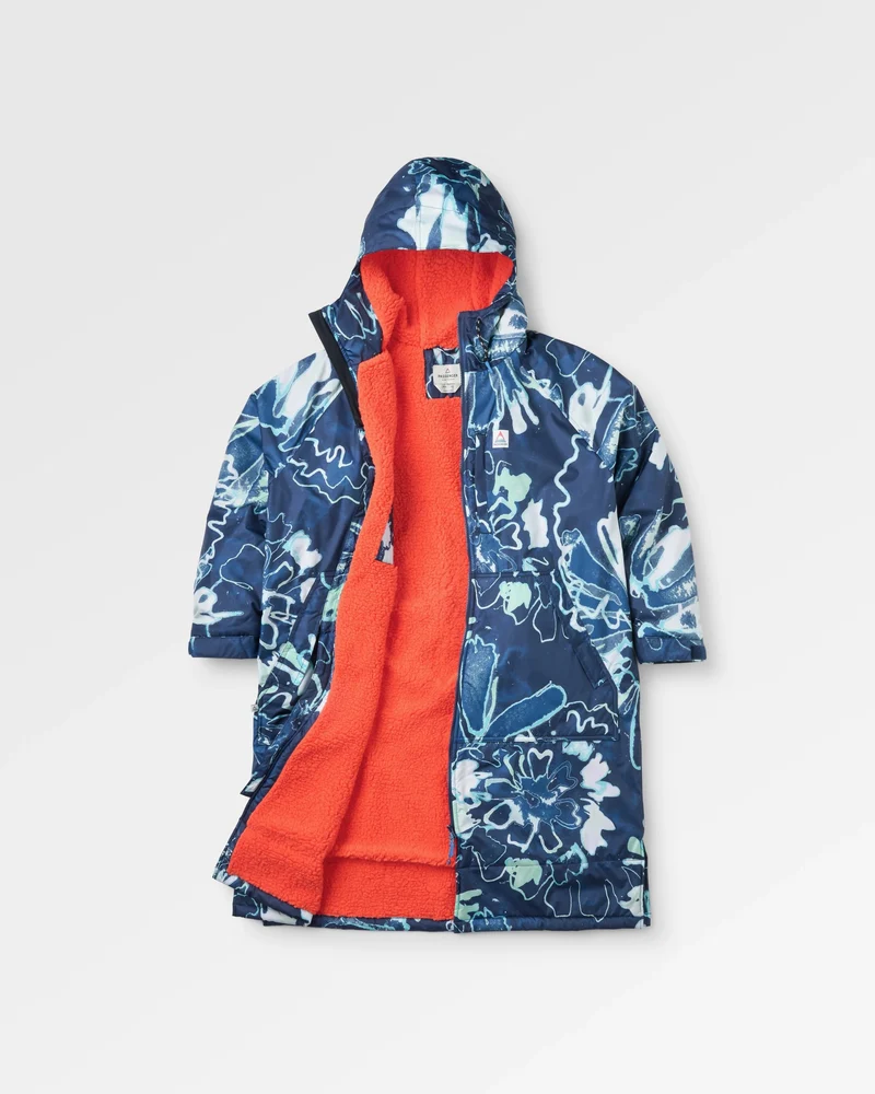 Waves Sherpa Lined Surf-Poncho - Frost Rich Navy