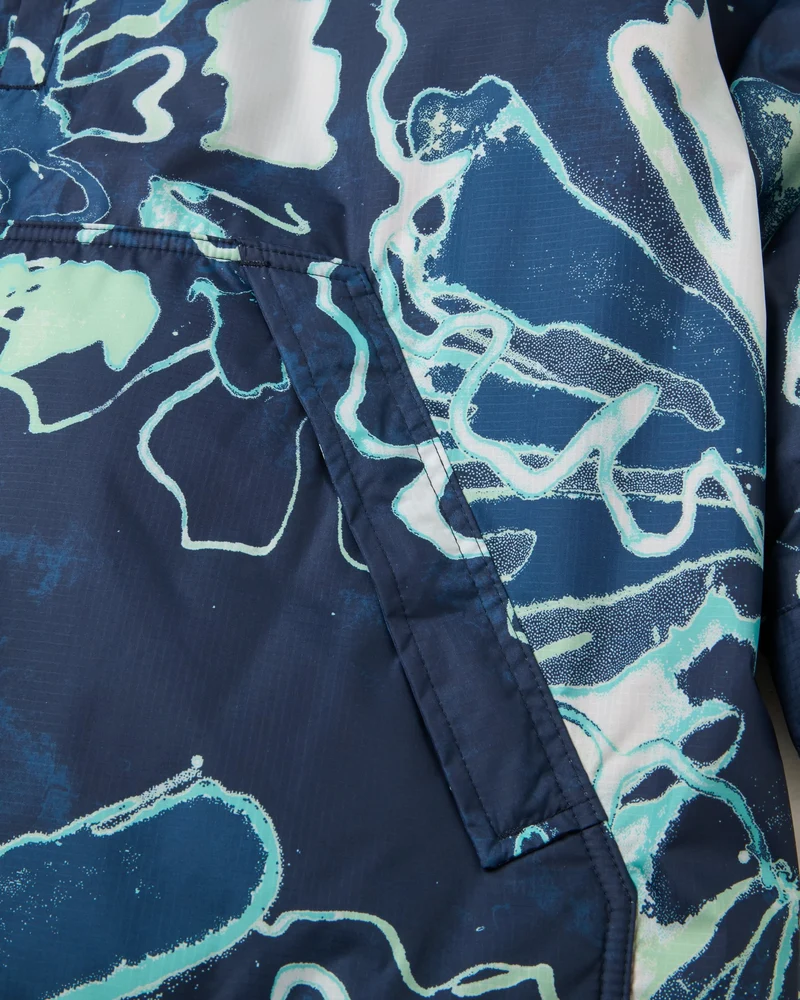 Waves Sherpa Lined Surf-Poncho - Frost Rich Navy
