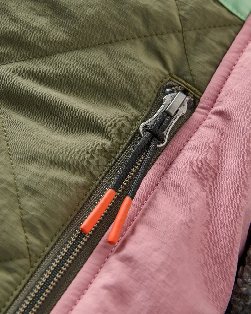 Lara Quilted Jacket - Graumeliert/Staubiges Olive