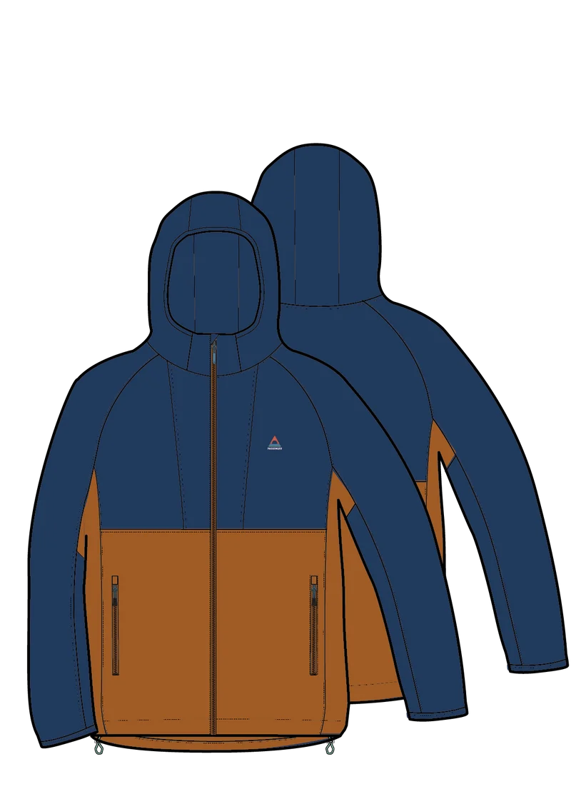 Trailscape Damen Leichte Softshell-Jacke - Blau Navy/Retro Orange