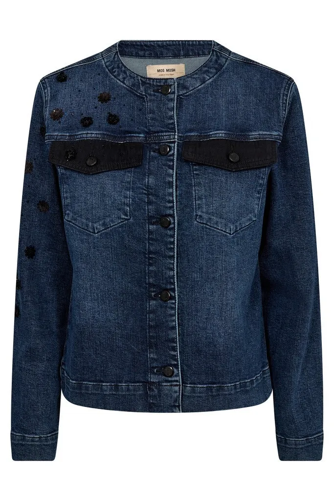 Leenah Bouquet Jacket | Blue | Jakke fra Mos Mosh