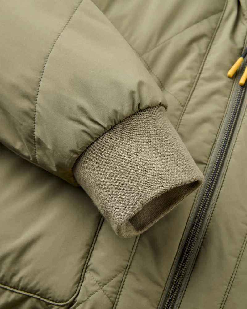 Lucia Sherpa-gefütterter Bomber-Jacket – Staubiges Olive
