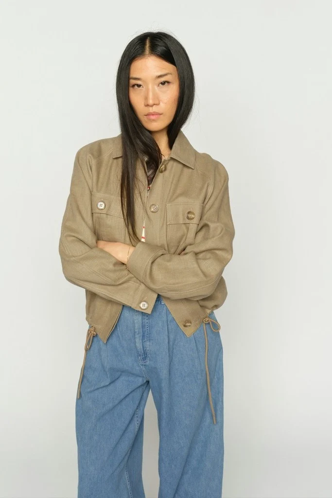 Ginah Ramie Jacket | Petrified Oak | Jakke fra Mos Mosh
