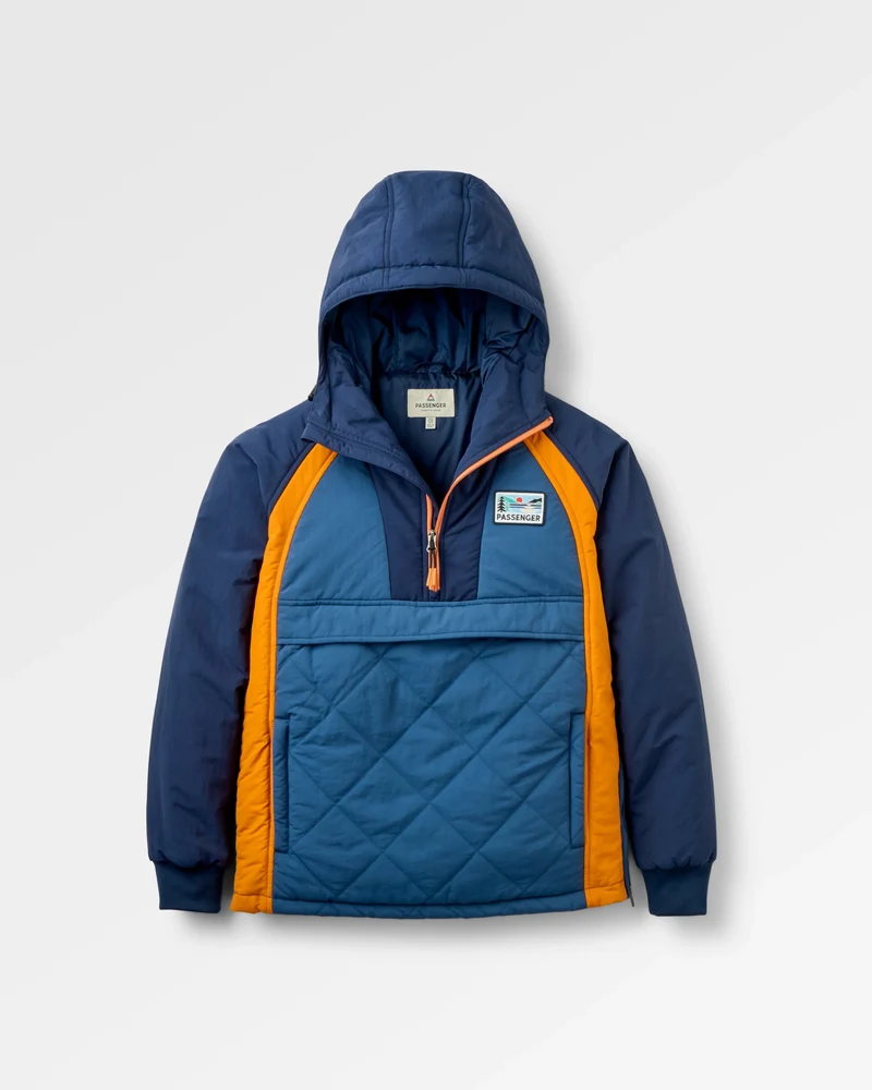 Ozean Isolierter Anorak – Reiches Marineblau/Dunkles Denim