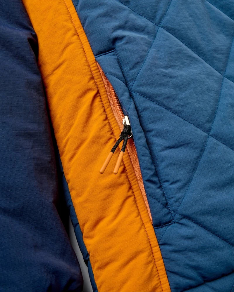 Ozean Isolierter Anorak – Reiches Marineblau/Dunkles Denim