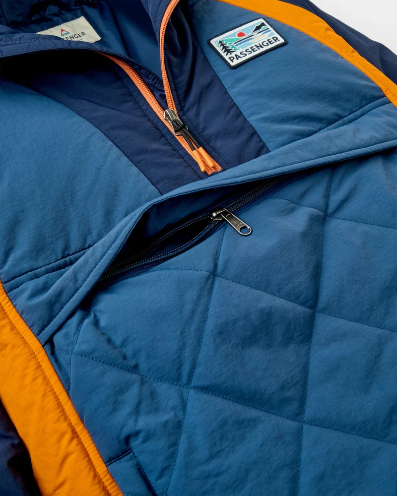 Ozean Isolierter Anorak – Reiches Marineblau/Dunkles Denim