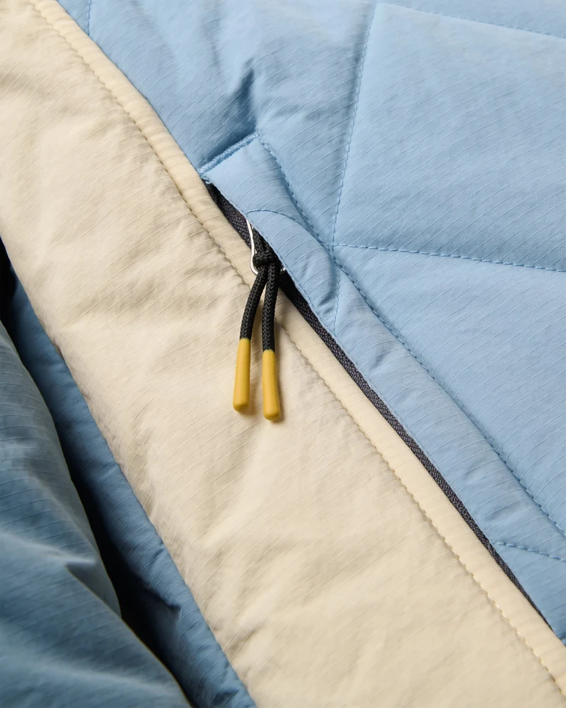 Ozean Isolierter Anorak - Stürmisches Blau/Verblasstes Denim