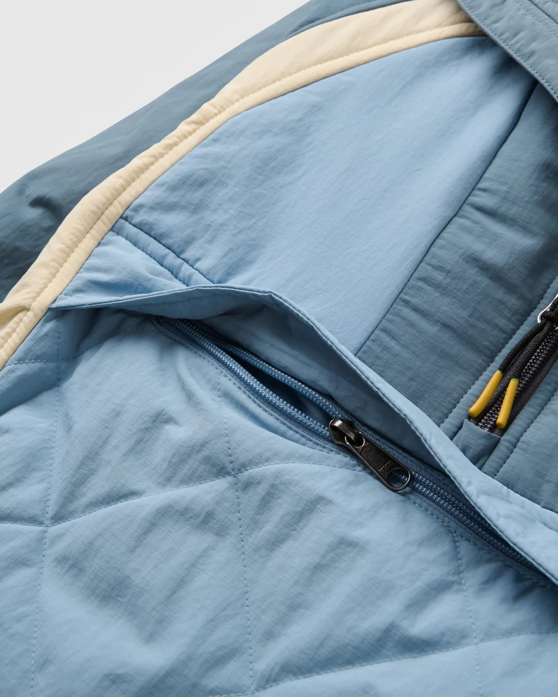 Ozean Isolierter Anorak - Stürmisches Blau/Verblasstes Denim