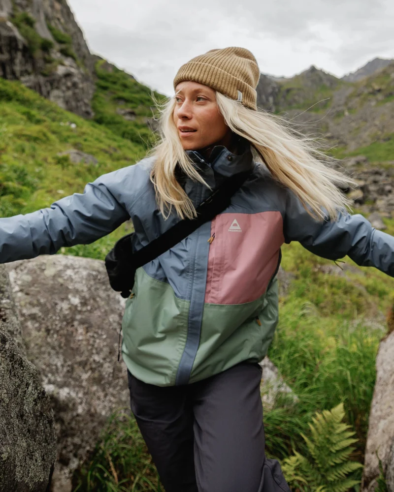 Trailscape Damen Wasserdichte Jacke - Stürmisches Blau/Pistazie