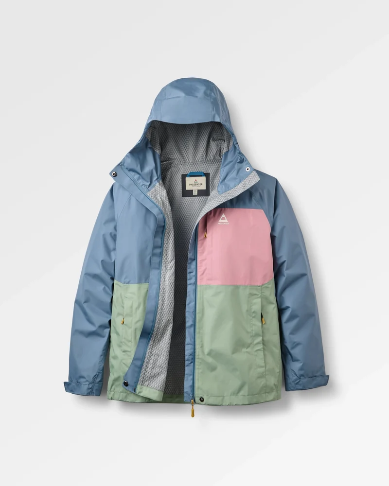 Trailscape Damen Wasserdichte Jacke - Stürmisches Blau/Pistazie
