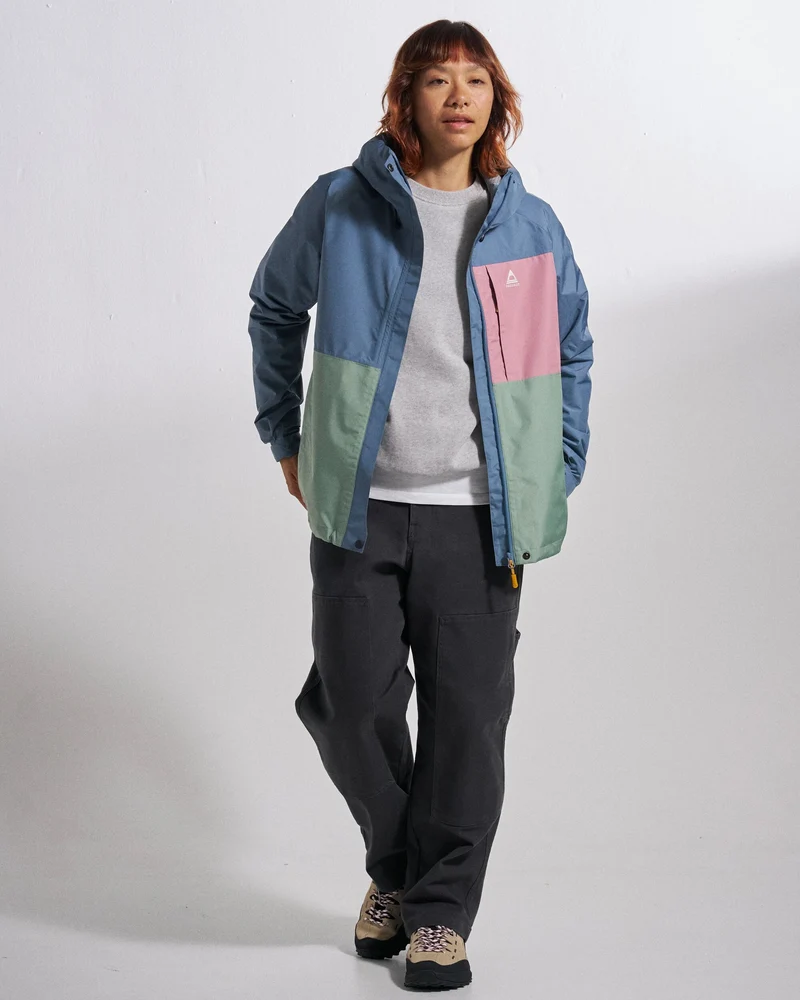 Trailscape Damen Wasserdichte Jacke - Stürmisches Blau/Pistazie