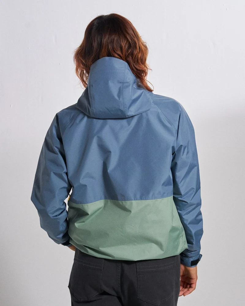 Trailscape Damen Wasserdichte Jacke - Stürmisches Blau/Pistazie