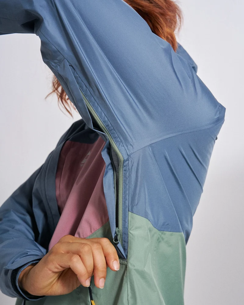 Trailscape Damen Wasserdichte Jacke - Stürmisches Blau/Pistazie