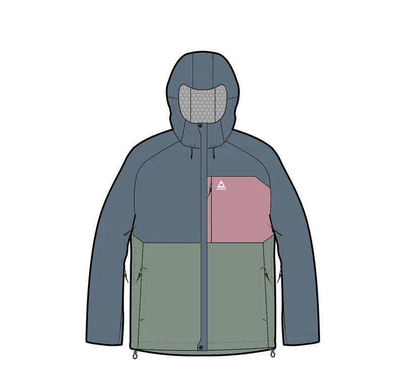 Trailscape Damen Wasserdichte Jacke - Stürmisches Blau/Pistazie