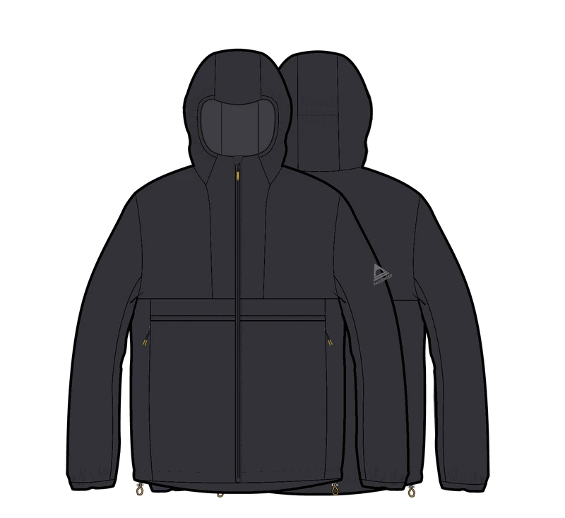 Gusto Windshell Außen Jacke - Verblasstes Schwarz
