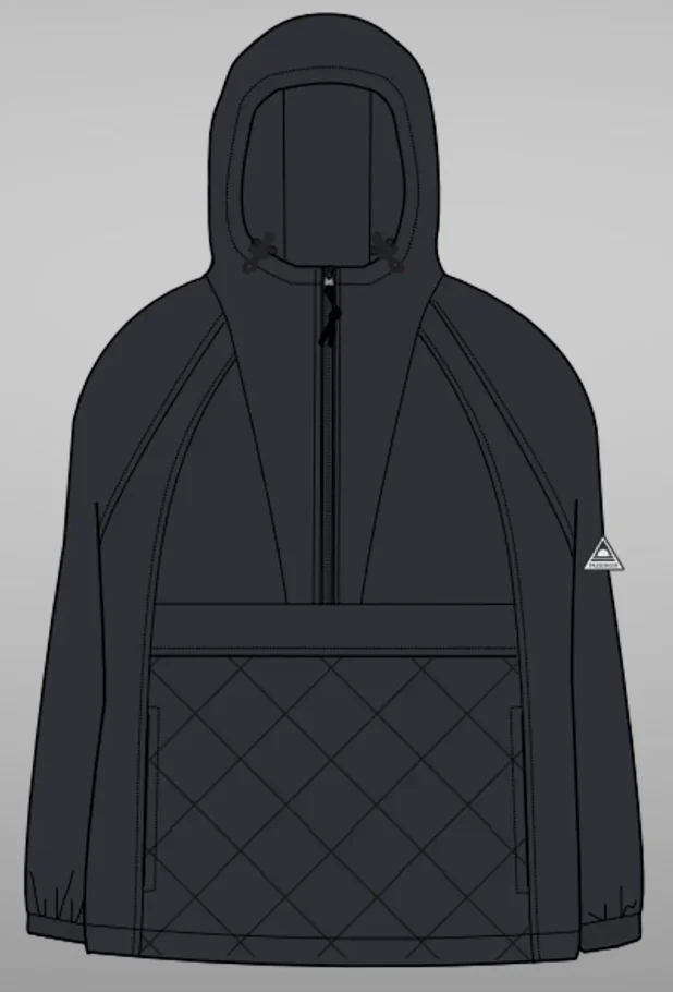 Ozean Isolierter Anorak – Verblasstes Schwarz