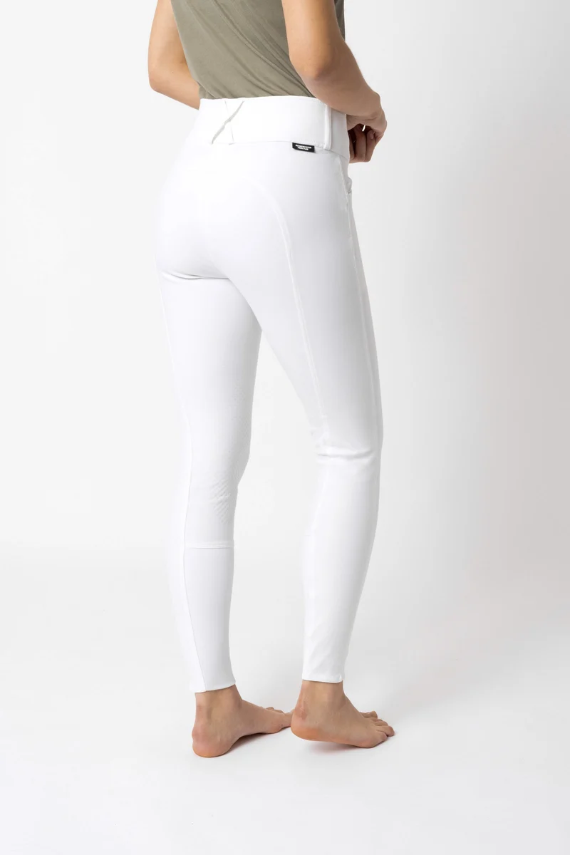 Grand Prix II Damen Reithose mit Kniebesatz white 40