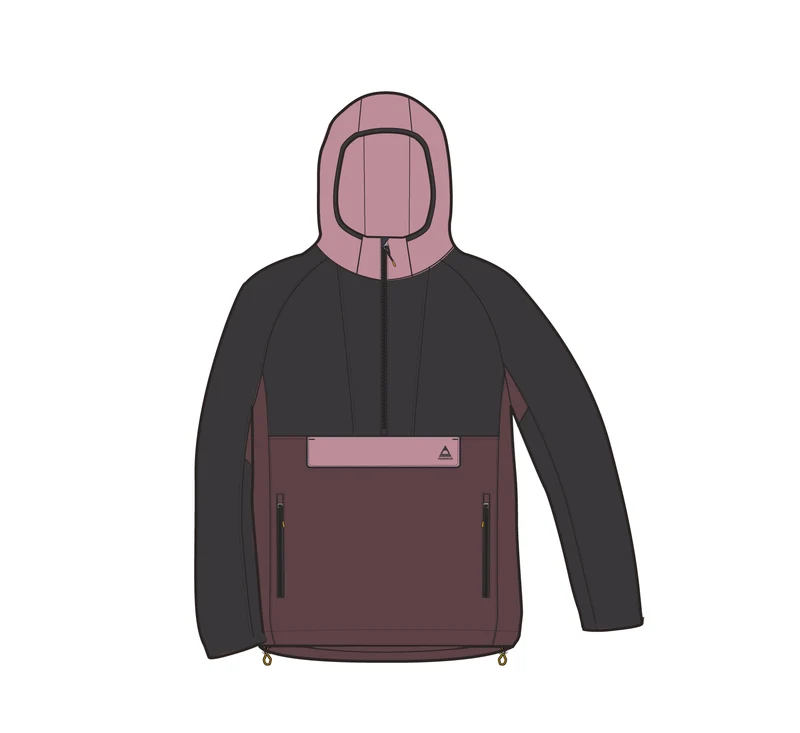 Trailscape Lite Damen Softshell Anorak - Brambleberry/Faded Black