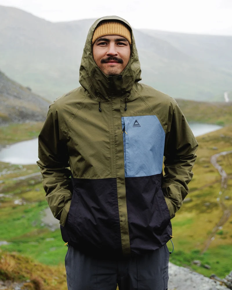 Trailscape Herren Wasserdichte Jacke - Verblasstes Schwarz/Khaki