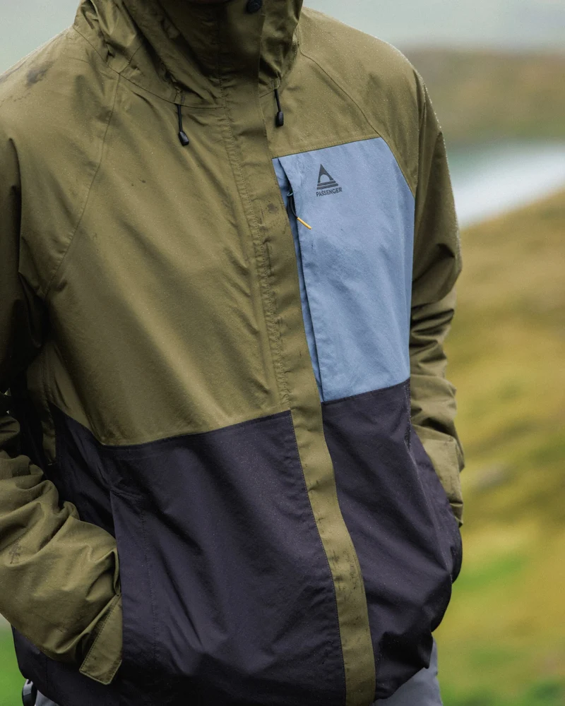 Trailscape Herren Wasserdichte Jacke - Verblasstes Schwarz/Khaki