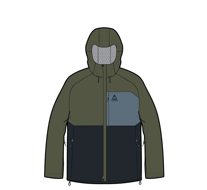 Trailscape Herren Wasserdichte Jacke - Verblasstes Schwarz/Khaki