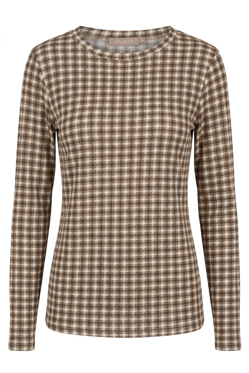 Elissa Top 7914 | Brown Check | Marta du Chateau