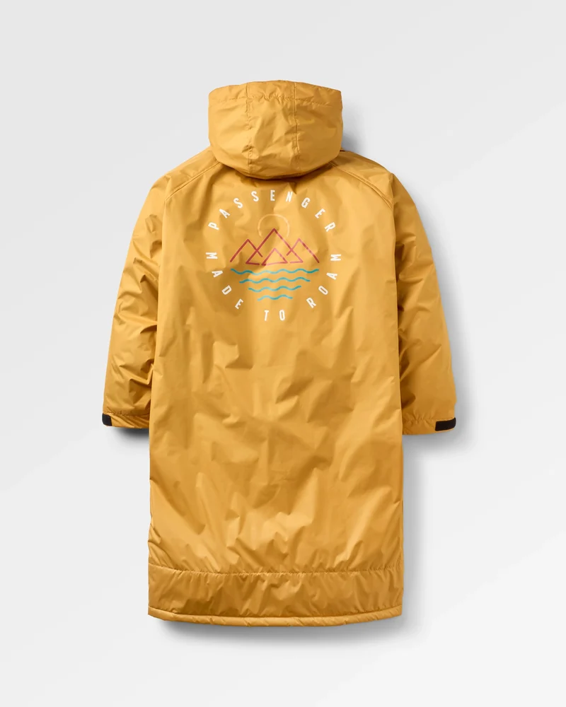 Escapism Sherpa-gefütterter Surf-Poncho - Fichtengelb