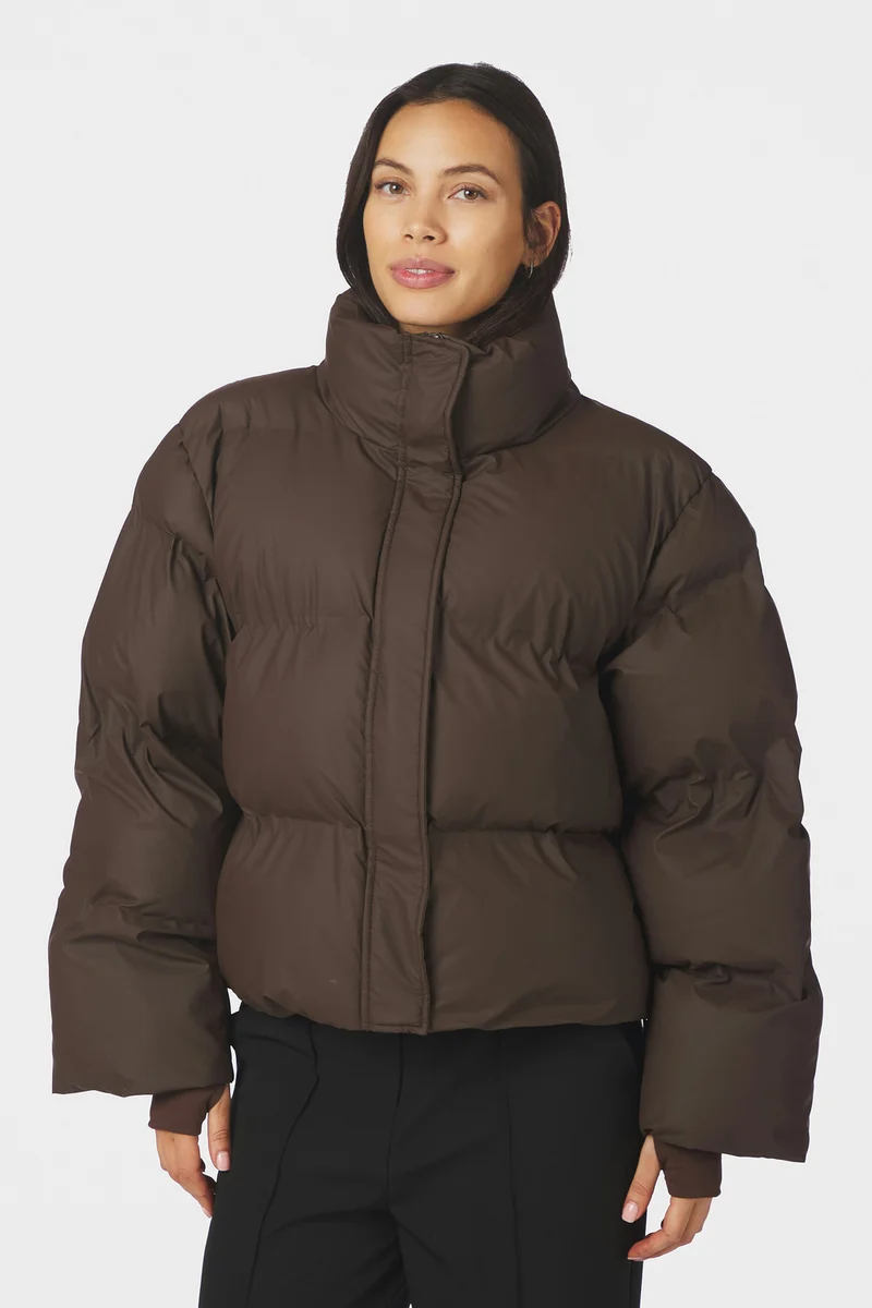 Rhea C Puffer Jacket | Dark Brown | Jakke fra Neo Noir