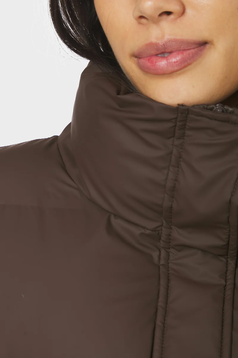 Rhea C Puffer Jacket | Dark Brown | Jakke fra Neo Noir