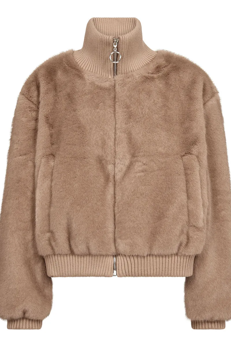 Feracc Faux Bomber Jacket 500160 | Creme | Co'couture