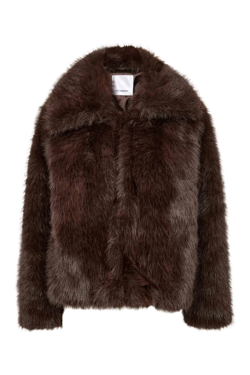 Aiko Furry Jacket | Dark Brown | Jakke fra Co'couture