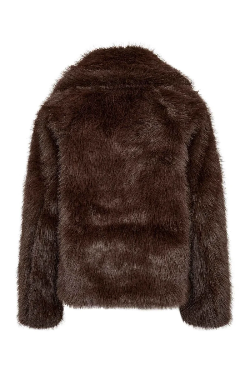 Aiko Furry Jacket | Dark Brown | Jakke fra Co'couture