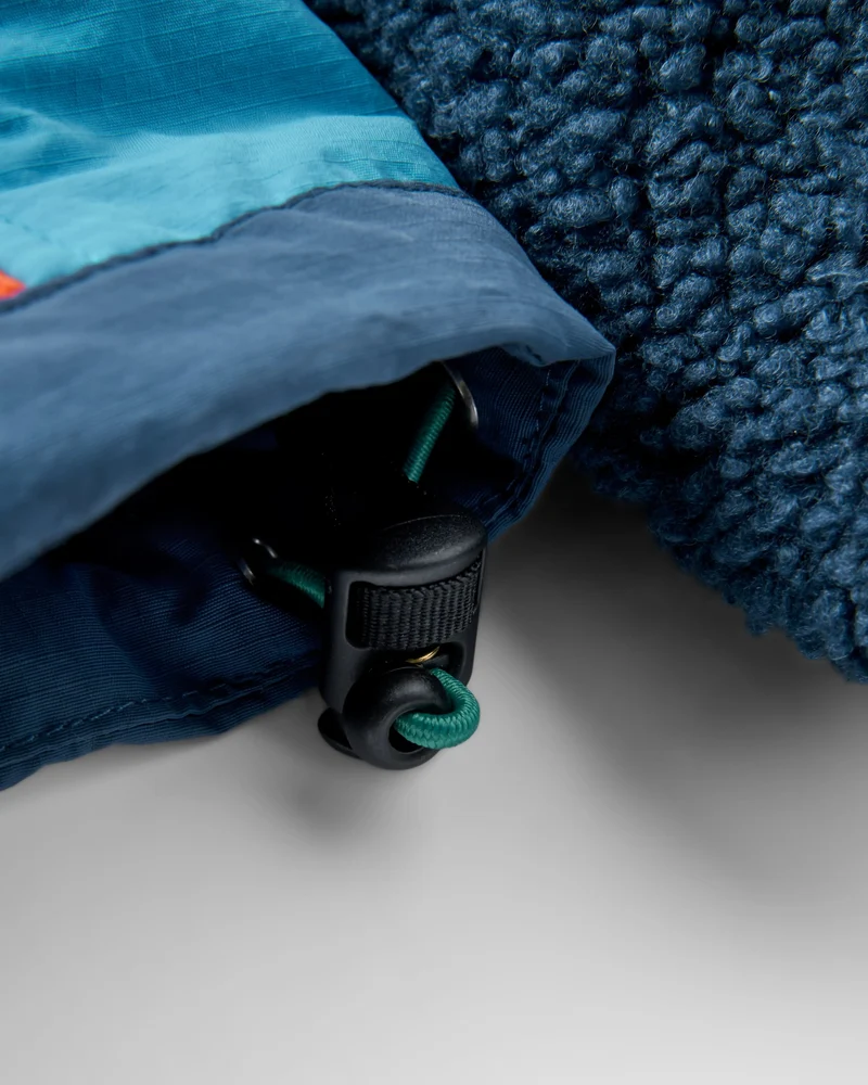 Lara Steppjacke - Tiefes Marineblau/Glutorange