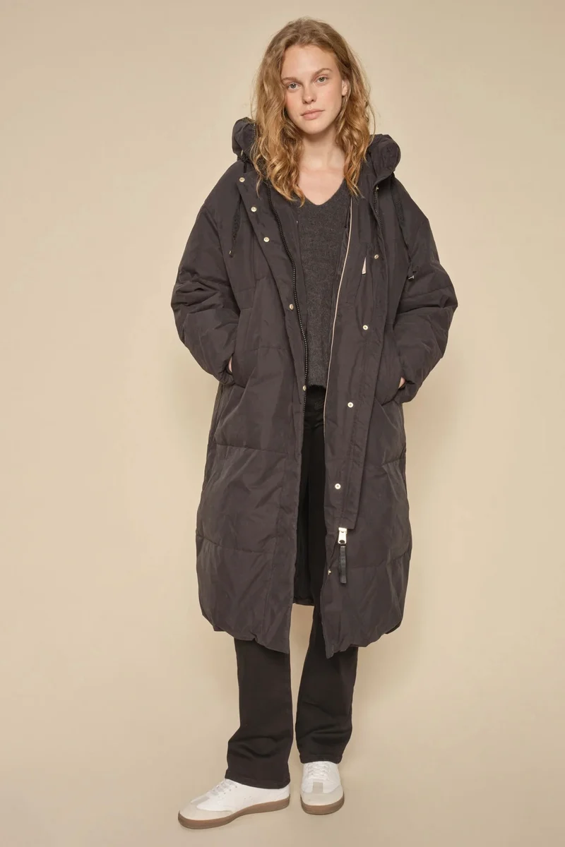 Cayo Long Quilt Jacket | Black | Jakke fra Mos Mosh