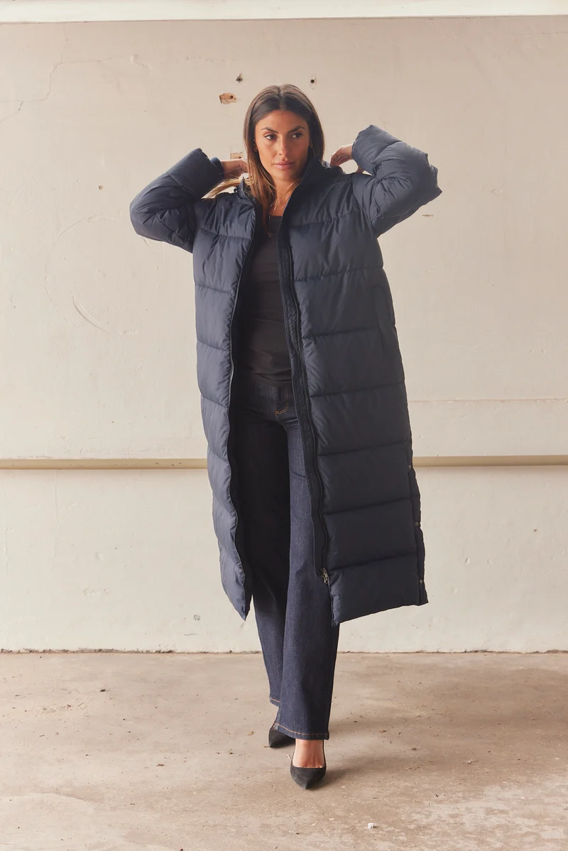 Asta Coat | Navy | Frakke fra French Laundry